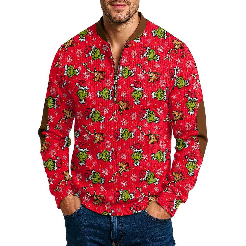 Men'S Outdoor Zipper Long Sleeved Sportswear Casual Sweatshirt