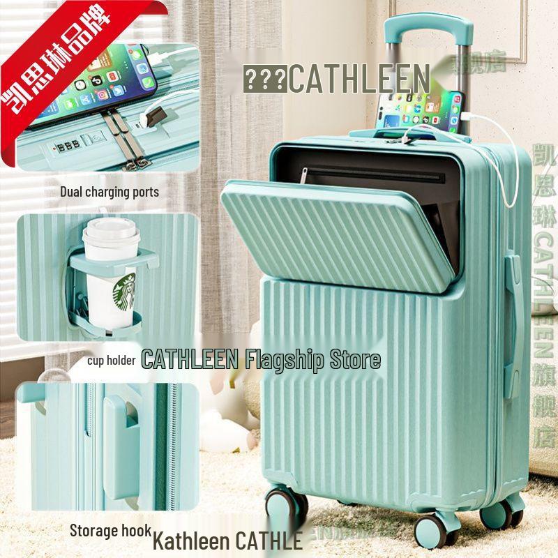 Large Capacity Student Travel Suitcase with Universal Wheels and Combination Lock