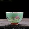 Enamel Color Ceramic Tea Cup Gongfu Tea Set Home Use Drinking Cup  Style Peony Handmade Craft High Temperature Glaze