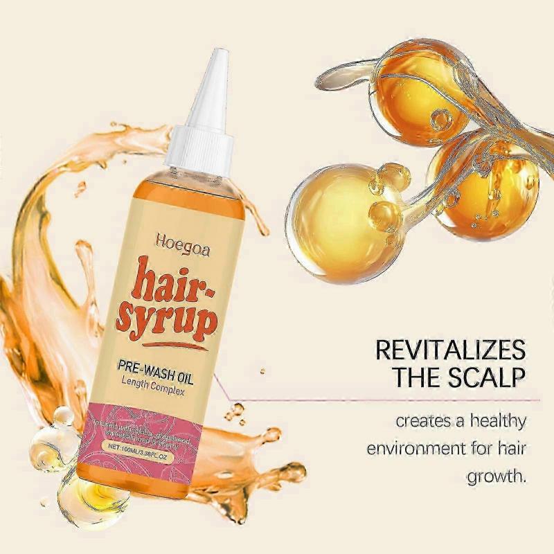 3pz Sciroppo per Capelli Rapunzel Olio Pre-Shampoo Trattamento Stimola la Crescita dei Capelli 100ml