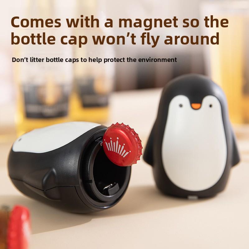 Home Use Press-Style Cartoon Penguin Bottle Opener