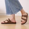 Fashion Comwarm New Women's Cork Footbed Sandals with Arch Support Comfortable Slip-On Slide Sandals With Adjustable Buckle for Summer