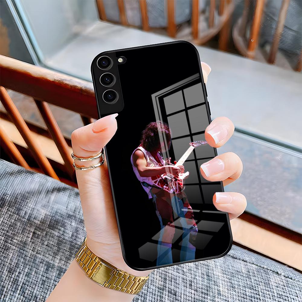 E-Eddie Van Halen Singer Phone Case For Samsung A25 A13 A33 5G A54 A36 A35 A56 A52 A14 Shockproof Glass Cover