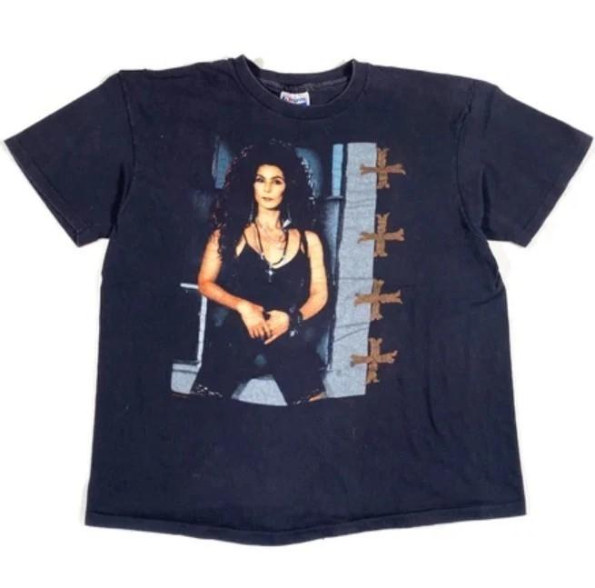 

Vintage 1989 Cher Heart of Stone black short sleee tshirt S5XL Unisex T-Shirt L