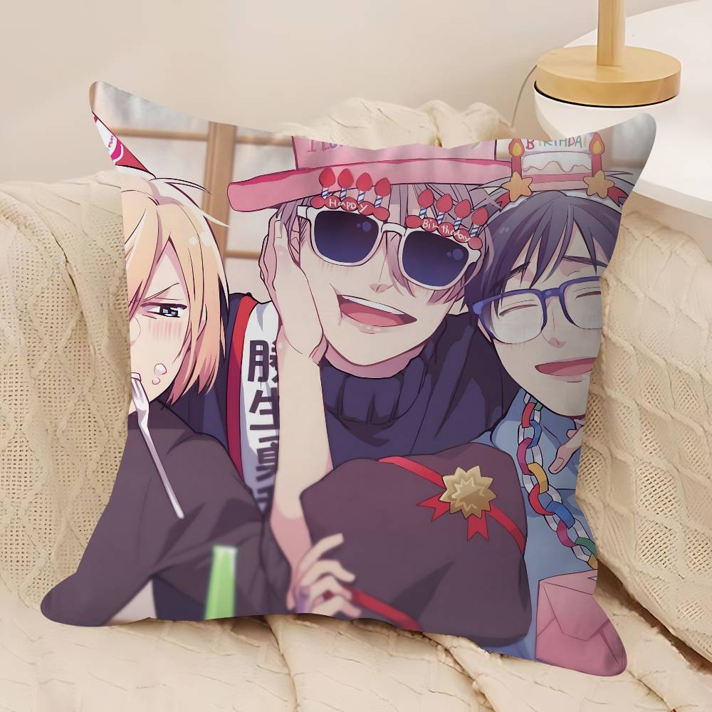 Anime Y-Yuri On Ice Cushion Cover 30x50 Polyester Sofa Cushions Decorative Throw Pillows Home Decoration Pillowcover
