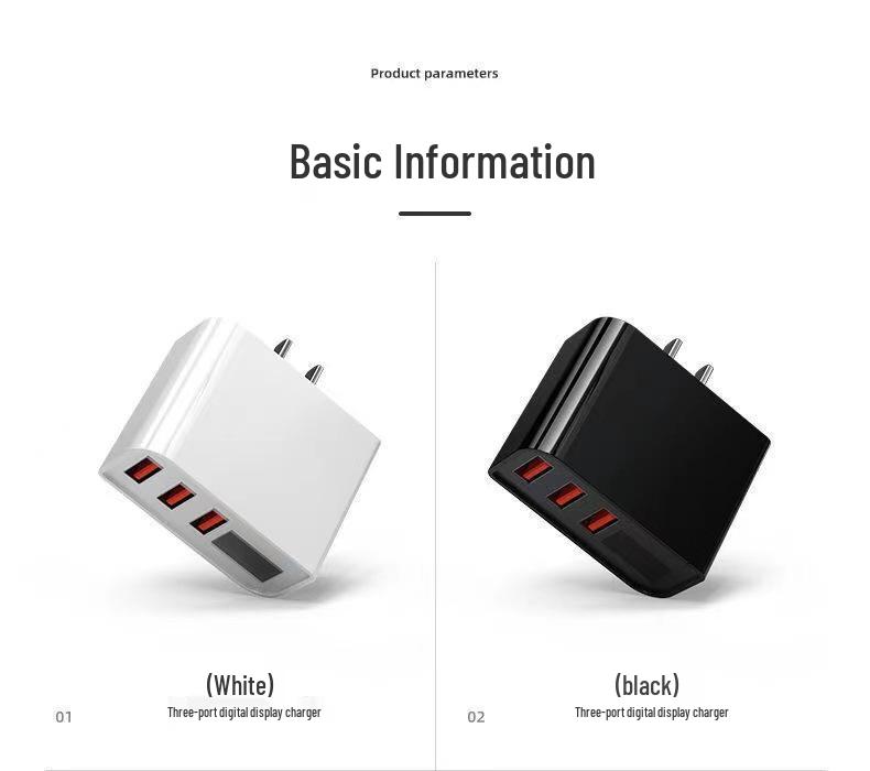 Digital Display Multi-Port Fast Charger for Vivo, Huawei, Xiaomi, Apple