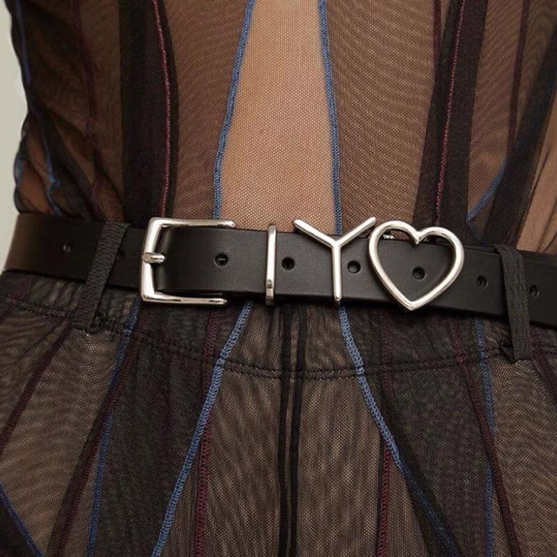 Waist Strap for Women PU Leather Adjustable IYO Buckle Waist Chain Hip Hop Jean Chain Women Summer Skirt Dress Decors