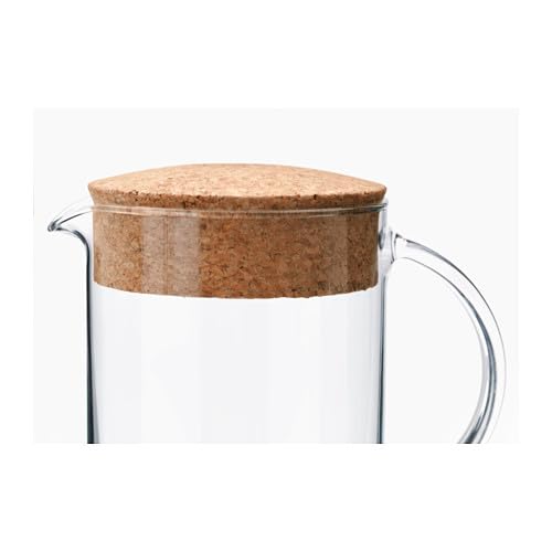 IKEA 365+ Water Pitcher with Lid, Clear Glass, Cork, 30279722