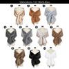 Multicolour Warm Cheongsam Shawl Widened Pashmina Wraps Fashion Fluffy Cape Shawls  Daily