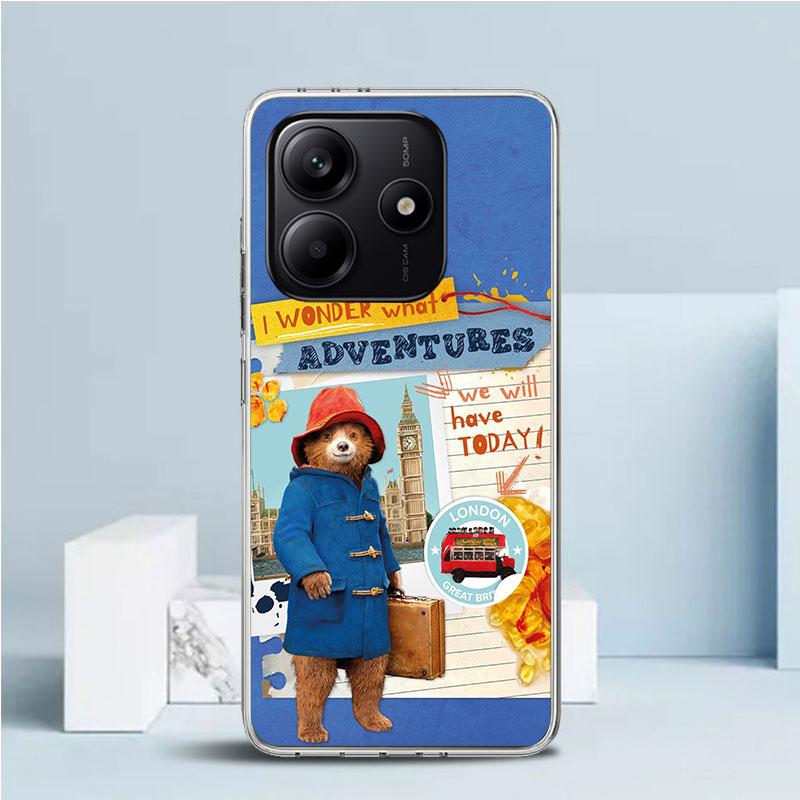 Cute P-PaddingtonS Bear Soft Cover for Xiaomi Redmi Note 15 14 13 12 Pro Plus Phone Case 14S 11S 11T 11E 10S 10 4G Pattern Shell