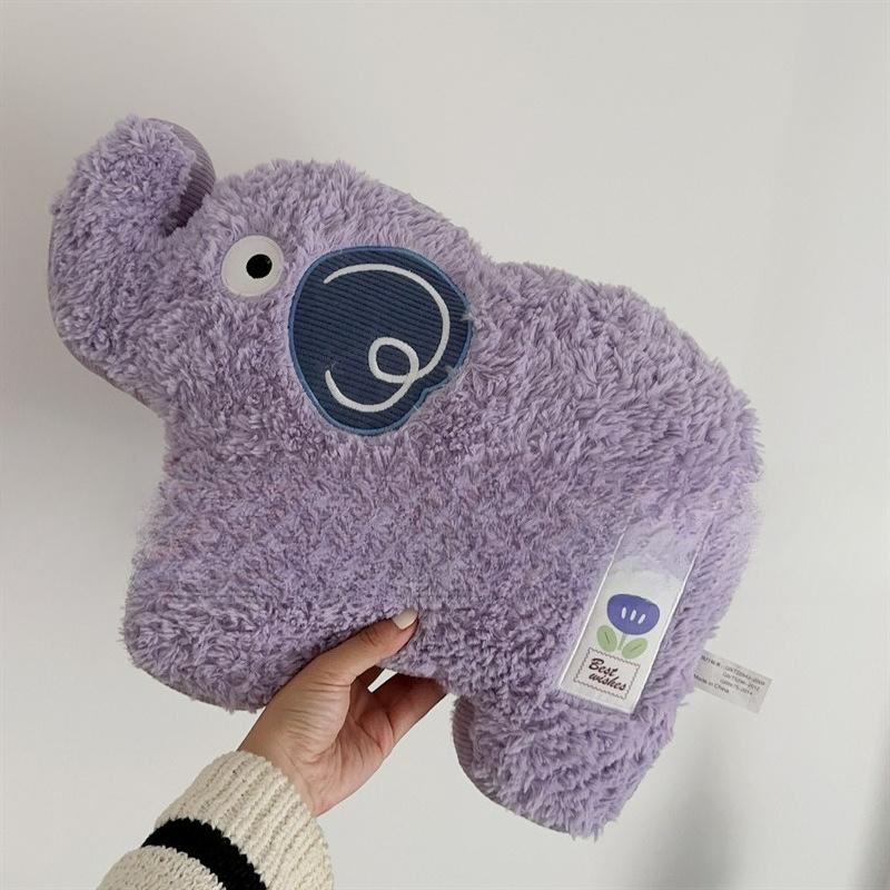 

Cute Plush Animals Pillow Simple Elephant Dog & Rabbit Doll Soft Cushion for Bedroom Sofa Pillows 45cm фиолетовый