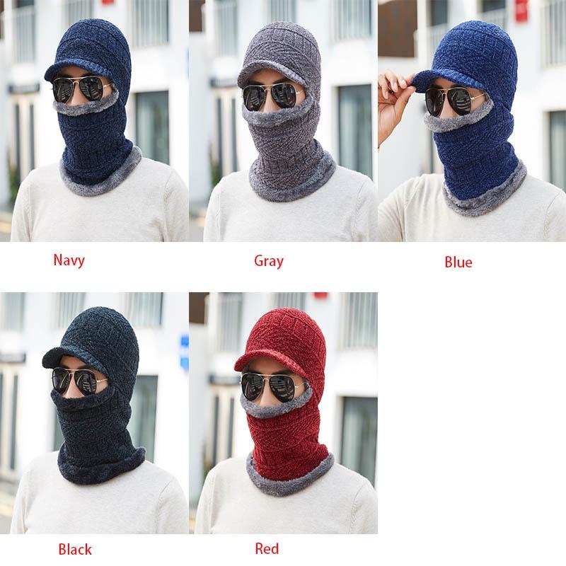 Women Winter Mens Warm Ski Beanie Cap Wool Knit Snow Hat Skull Balaclava Scarf