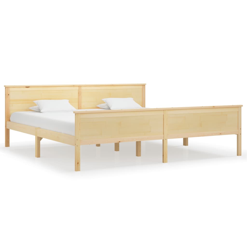 Solid Pine Wood Bed Frame 200x200 cm