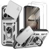 Protective Case - E.F.CONNECTION - for Xiaomi 15T - with Anti-Scratch Camera Cover - Silver - 2 Glasses