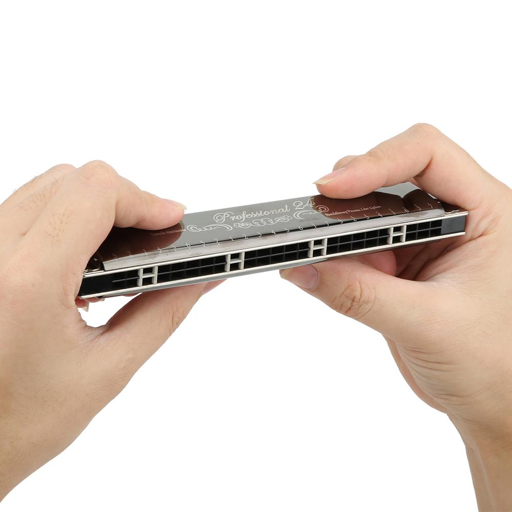 24 Hole Tremolo Harmonica Harp Wind Musical Instrument for Beginner Children Gift