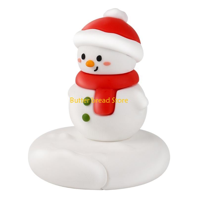 W89C Snowman Decorated Mobile Holder Support Ornaments With Adjustable Viewing