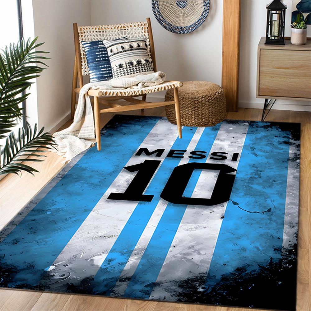 Messi's Legacy Soccer Floor Rug Office Rug Design for Hallway Game Room Decorate room Bedrooms Antislip Carpet Office home decor