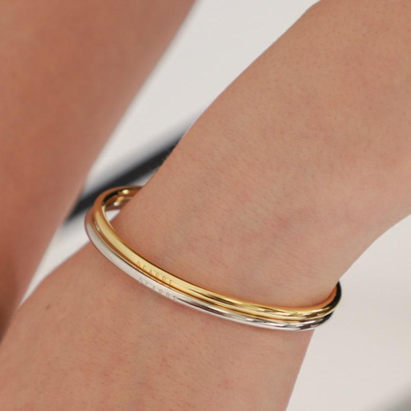 

dfarbe silver/gold natural moissanite thila cuff bangle white gold