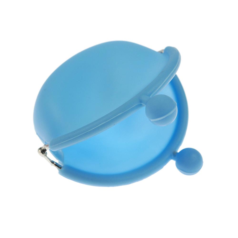 Fast New Silicone Round Coin Purse Wallet Card Rubber Key Phone Design Bag Pouch Monedero De Silicona