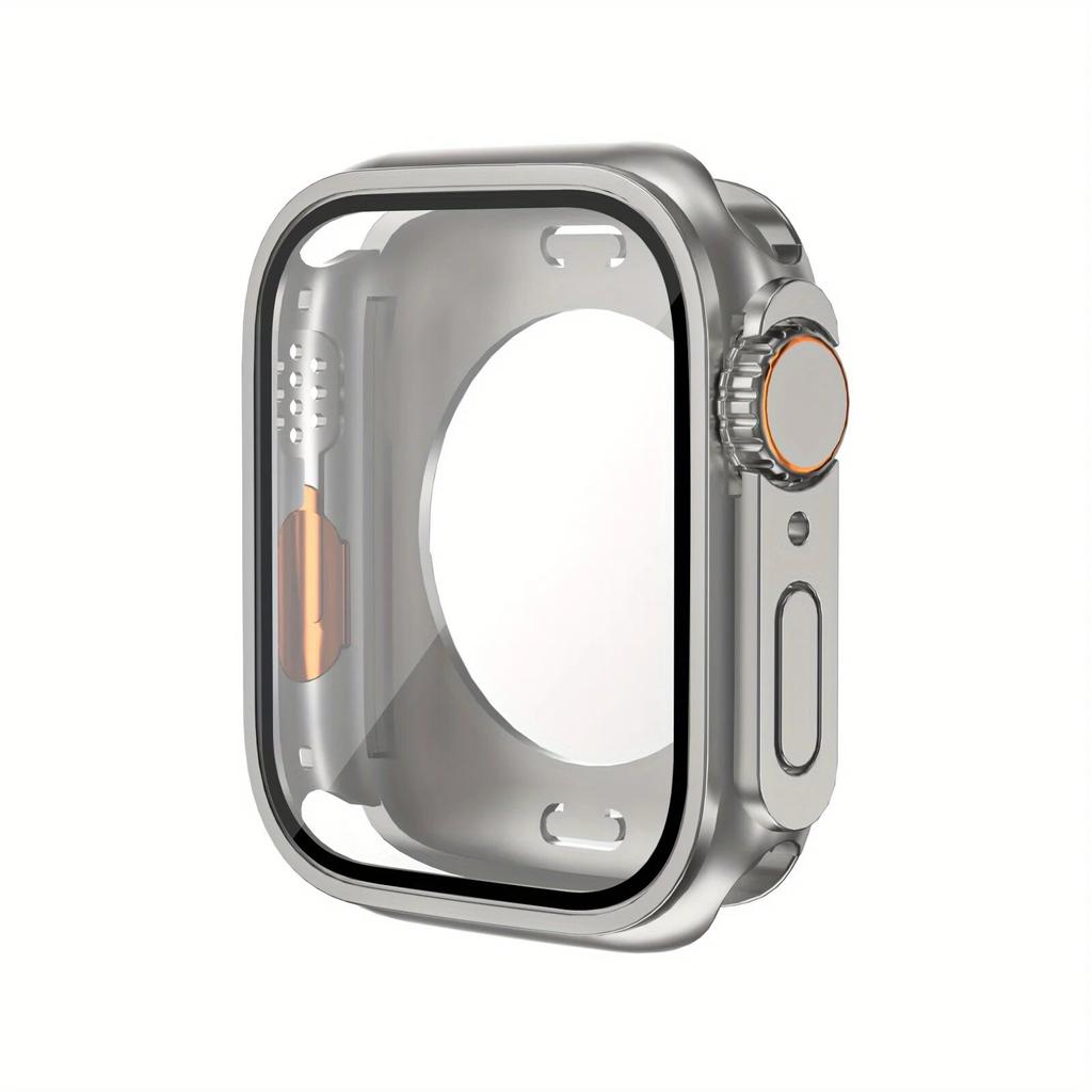 Change To Ultra Full Protector Case for Watch 45 46 44mm Tempered Glass Screen Protector for IWatch Series 10 9 8 7 6 SE 5
