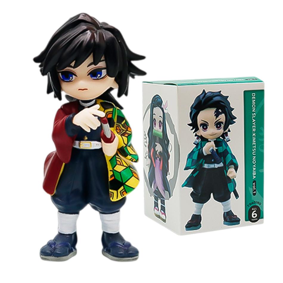 Demon Slayer Tanjiro Kamado Nezuko Anime Cartoon Figur Blind Box Modell Desktop Dekoration Feiertags-/Geburtstagsgeschenke