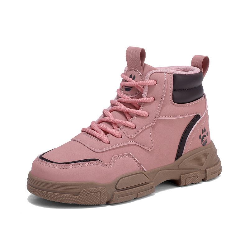 Boys Martin Boots British Style High-Top Thick Sole Waterproof Anti-Slip Leather for Autumn Outdoor Sports Mountaineering 2025 Size 34 Insole 218cm 2840₽