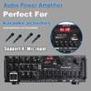 Bluetooth Sound Amplifiers 110/220V 8000W Audio Stereo Digital AMP Support USB SD FM DVD AUX 4 Way Mic input With Remote Control