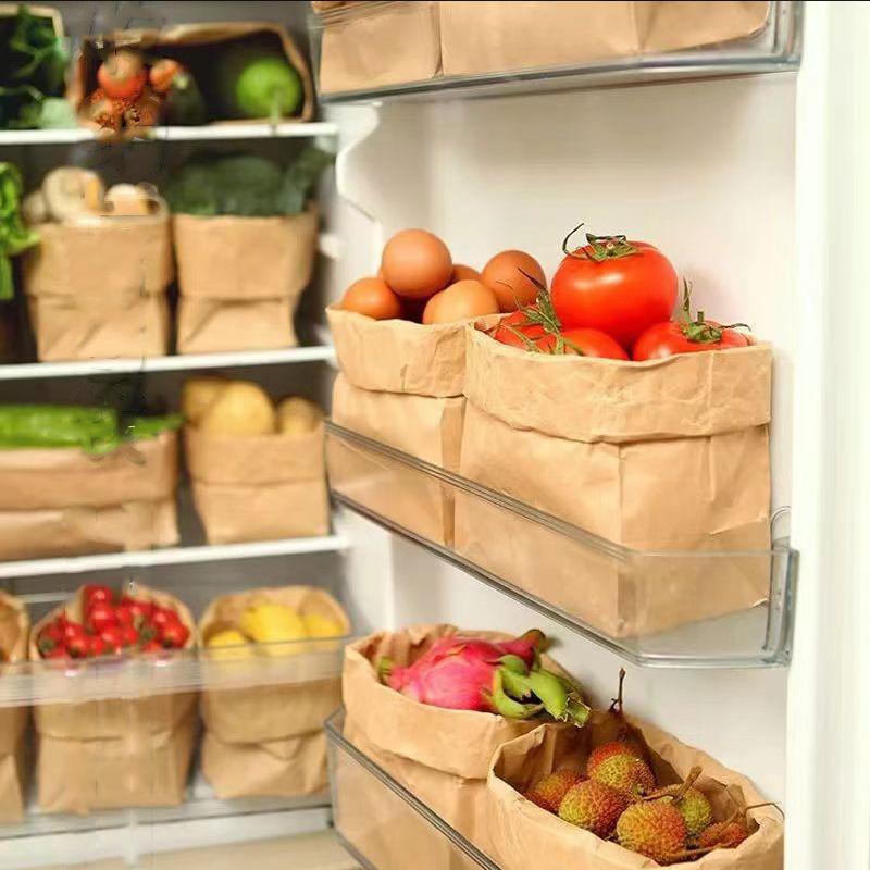 Braune Tüte Kraftpapier recycelbare Take-away-Taschen Lebensmittel Backverpackung Geschenk Partytaschen Kinder Süßigkeitenverpackung Kraft Lunchtasche LPBZ01