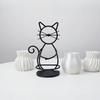 Cute Cat Shaped Metal Pen Holder With Non Slip Base Storage Cup For Home Office Stationery Organization
