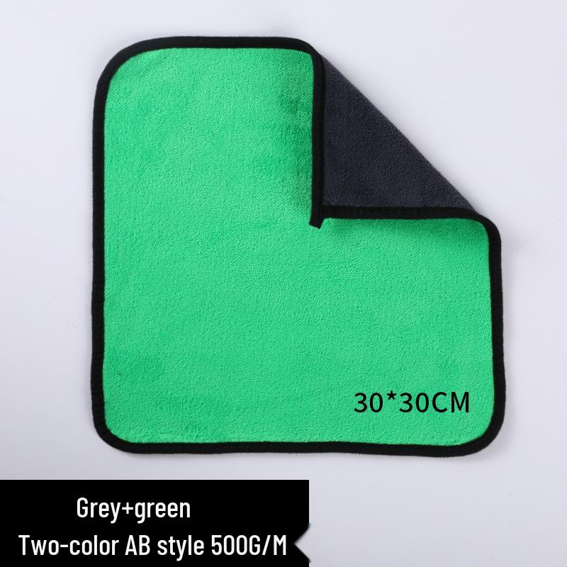 Two-Color Coral Fleece Towels: Perfect for Car Wash, Cleaning, Fishing Gear, or Kitchen Use