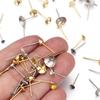 20/100Pcs 3-10mm Gold Color Stainless Steel Ear Studs Earrings Earring Base For Pearl Ear Jewelry Making DIY Earring Accessories
