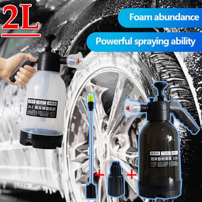 2L Car Wash Spray Bottle Hand Pump Foam Sprayer Air Pressure Sprayer Foam Pot for Garden Watering Car Washing Household Cleaning