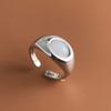 925 Sterling Silver Rings for Women Couple Minimalist Handmade Simple White Stone Ring Fine Jewelry Gift Prevent Allergy