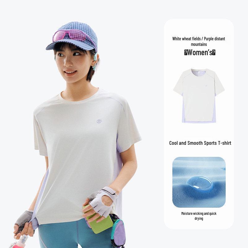 Tantuo Women s Quick-Dry Sports T-Shirt, Ice-Cooling Breathable Short Sleeve for Running & Fitness Small