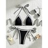 Sexy Bikinis Bordered Swimsuits Women's Swimwear Push Up Female Beach Swim Wear Bathing Suits Two Piece Bikini Set