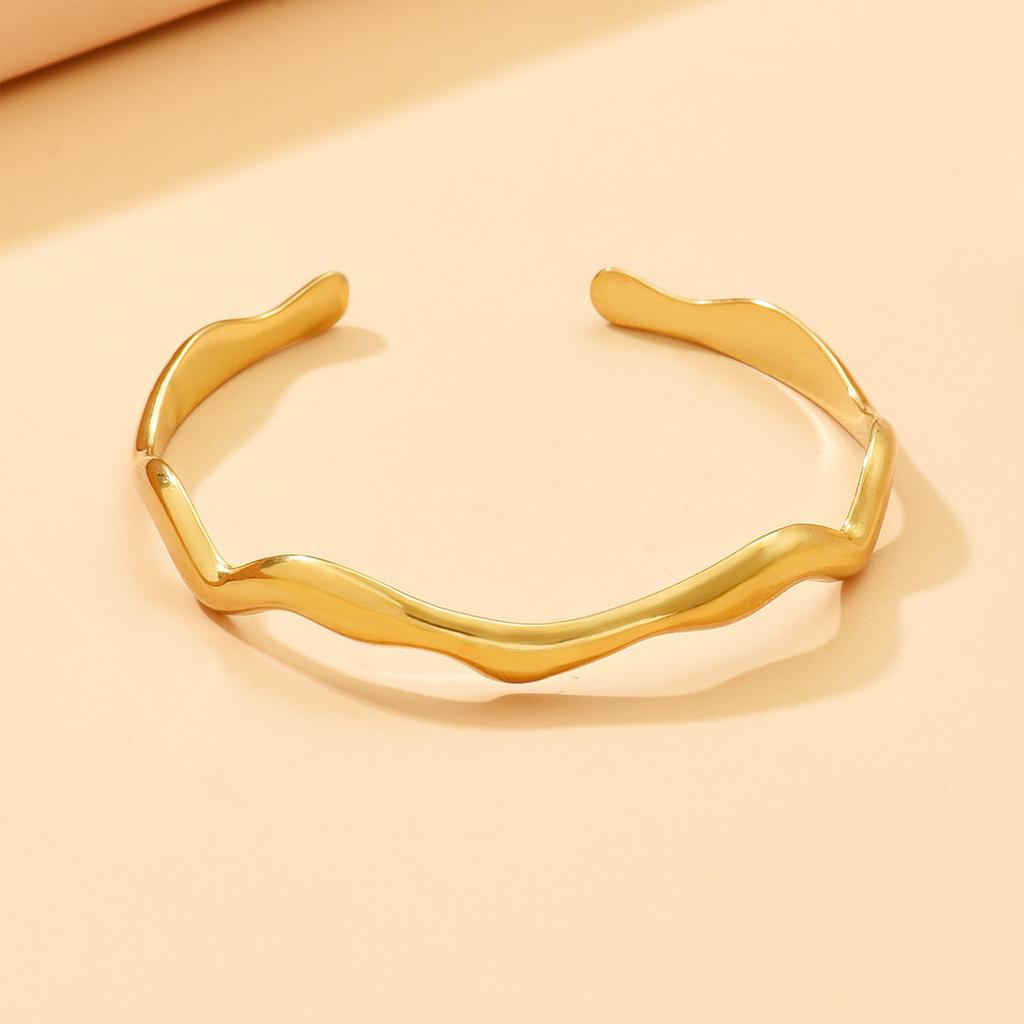 [Bracciale Ondulato Barocco Vintage Aperto Regolabile Unisex per Coppia]