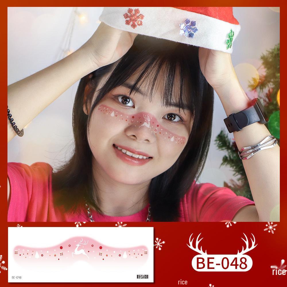 Popular Christmas Makeup Stickers: Waterproof, Long-Lasting, Temperature Sensitive Tattoo Stickers for Parties and Concerts.