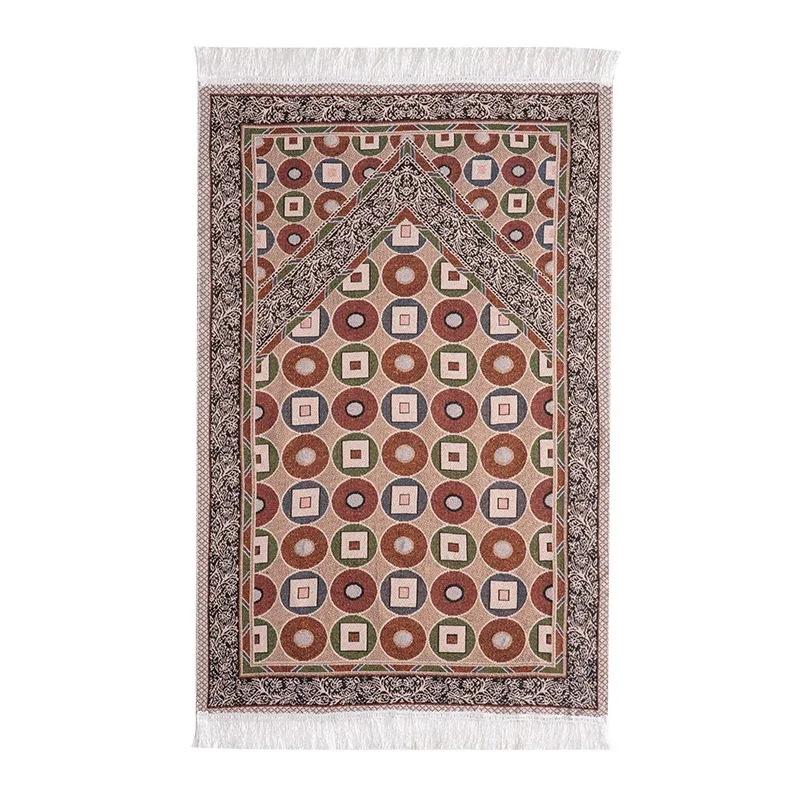 

VIKAMA Islamic Prayer Mat, Muslim Prayer Rug With Qibla Compass, Machine Washable, Suitable For Prayer, Ramadan, And Home Use 70X108CM