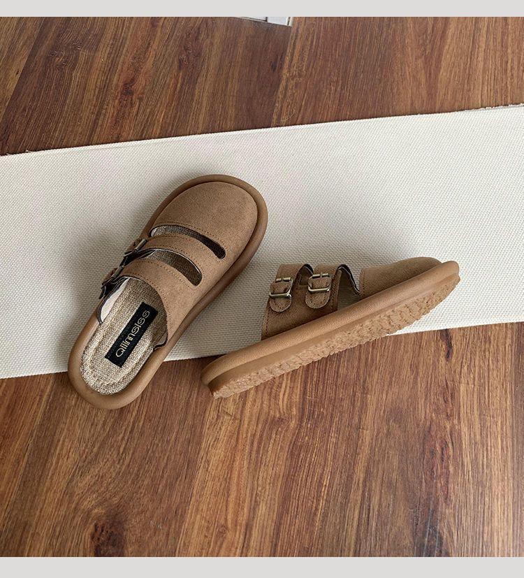 Half Set Summer Half Slipper Women's Outdoor Wear Linen Lazy Soft Sole Spring Summer Outdoor Wear