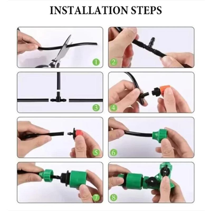 Sistem de irigare prin picurare Udare automată Furtun de grădină Kituri de irigare prin micro-picurare Duza reglabilă Accesorii pentru grădină Sistem Apă