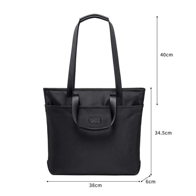 Men s Business Commuting Handbag Waterproof Oxford Cloth Briefcase Simple Crossbody Bag 14 Inch Laptop 38x6x35 чёрный