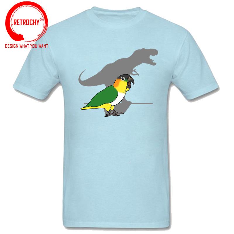 Trex Black Headed Caique TShirt Funny Bird Memes T Shirt Dinosaur Harajuku Gothic Unisex Tshirt Ullzang Streetwear Tops Tee Shirt