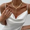 Hip-Hop Style Woven Snake Bone Chain Necklace Female, Cold Wind Metal Knotted Chain Collarbone Necklace