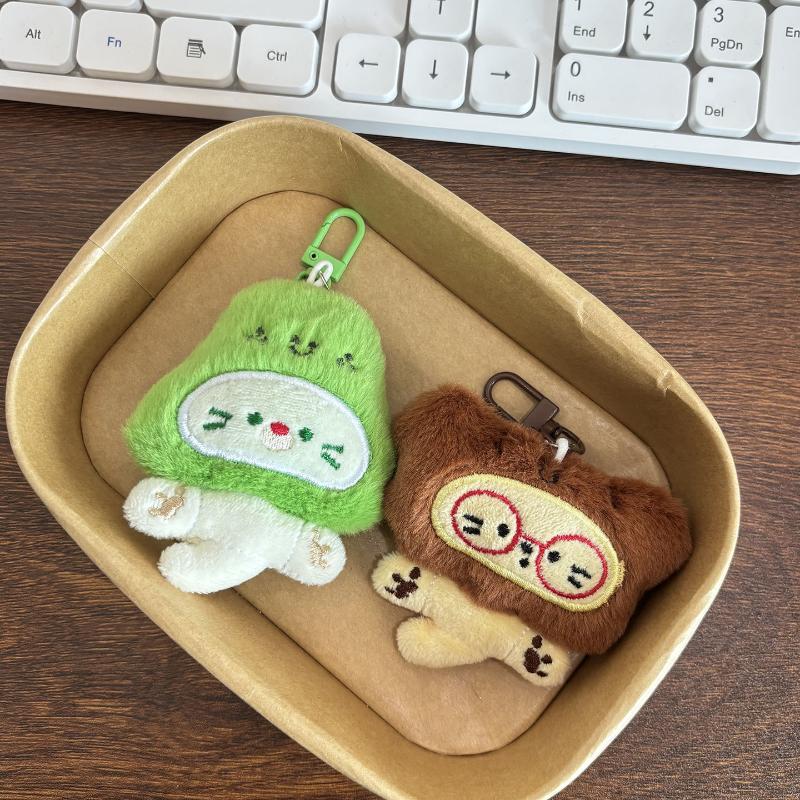 1pcs Cute Cartoon Plush Keychain Creative Fashion Pendant Simple All-matching Bag Decoration Accessorie