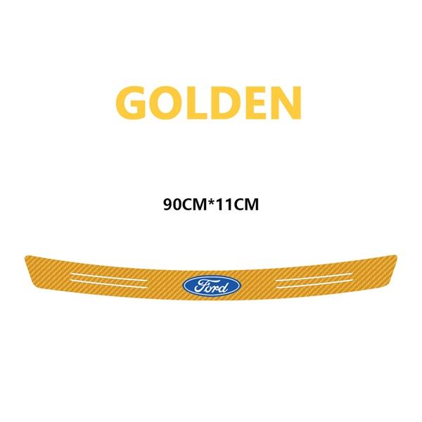 Car Carbon Fiber Trunk Tail Bumper Protector Sticker Accessory For Ford Ranger Focus Kuga Mustang ST Transit Mondeo Fusion Fiest