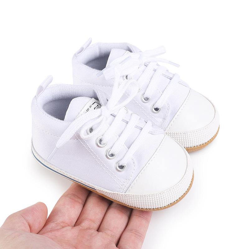 Canvas-Schuhe für Neugeborene: Gummi-Innensohle, Vor dem Laufen, 0-1 Jahr