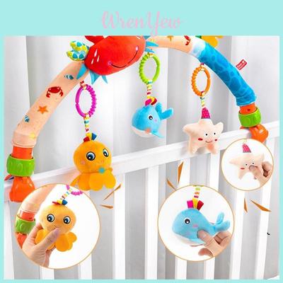 Baby Bed Clip Car Toy Hanging Bell With Ocean Design For Infants And Toddlers