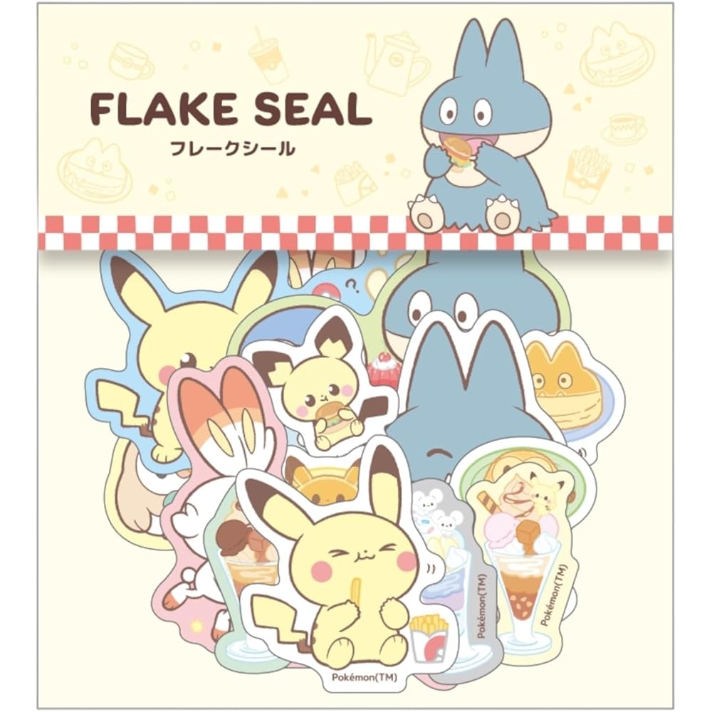 Marimo Craft Pokepiece Hungry Diner Character Flake Stickers Set Approximately W65 x H44mm