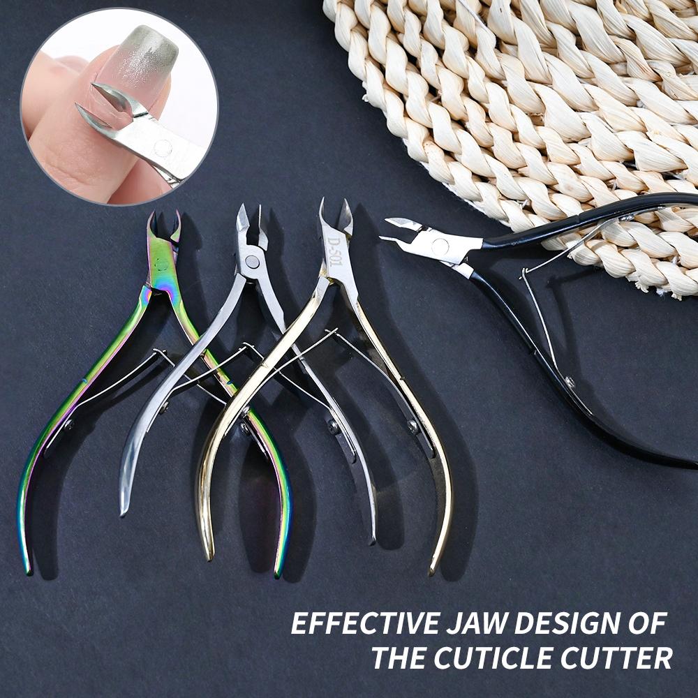 Professional Stainless Steel Nail Manicure Scissors Cuticle Cutter Nails Cuticle Nippers Dead Skin Remover Push Nail Care Tools