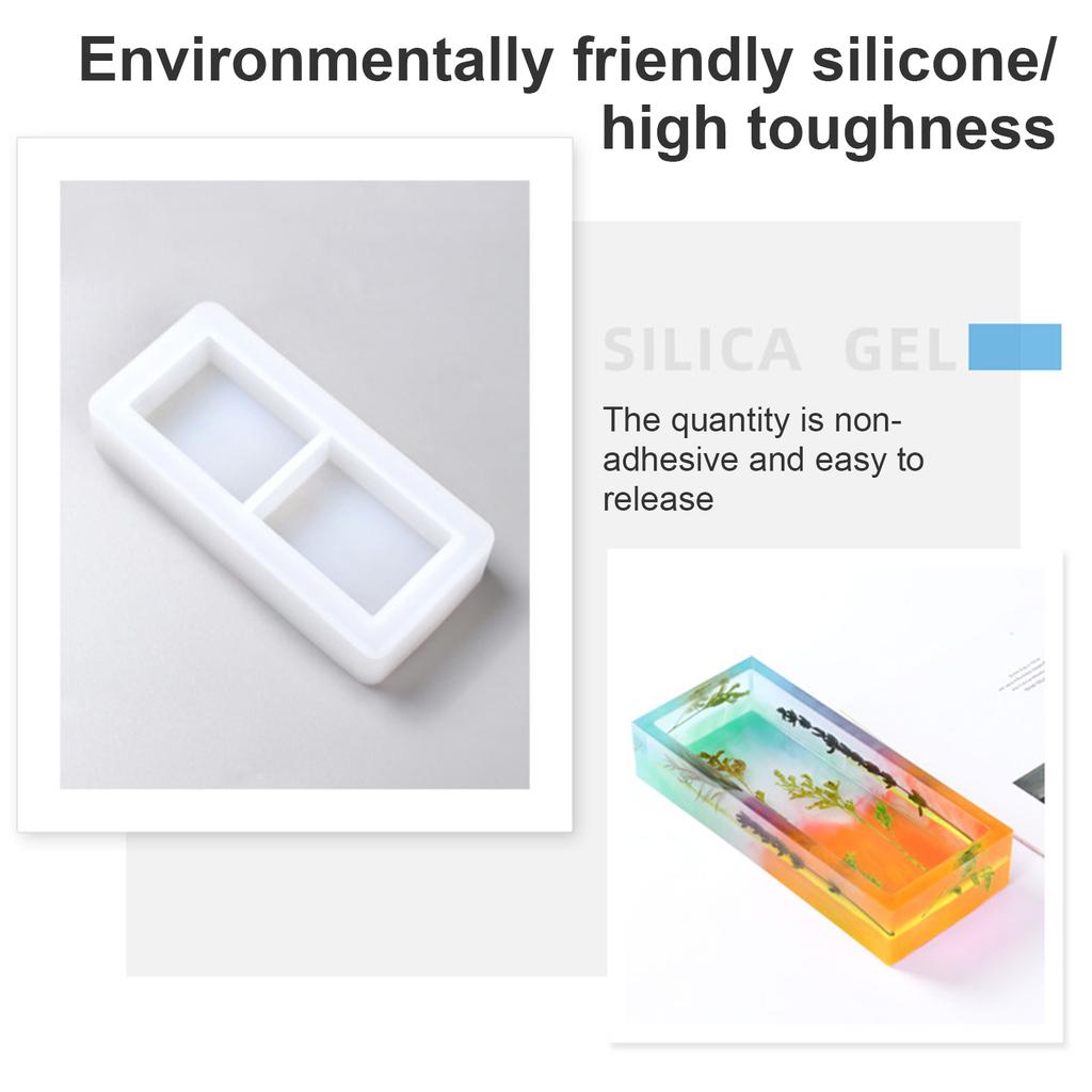 Storage Box Resins Mold Rectangular Shape Organizers Box Mold Case Epoxy Resins for Craft Making Jewelry Pencil Organizers